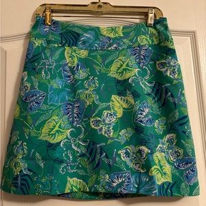 Floral Green and Blue Women's Skirt